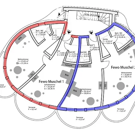 Lägenhet Muschel 2 *